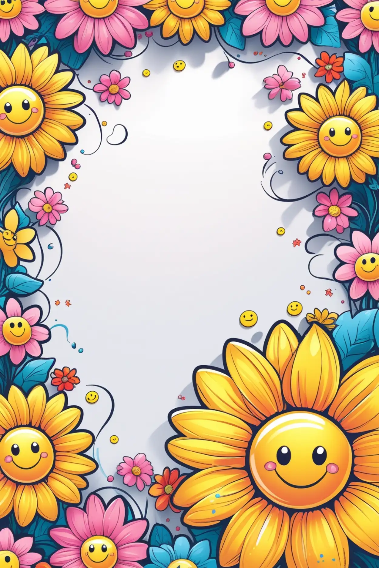 Flower Border For Greeting Card Template - Royalty Free Flower Border Image | Pngmagic Free Download Flower Border For Greeting Card Template - High Quality Flower Border Background