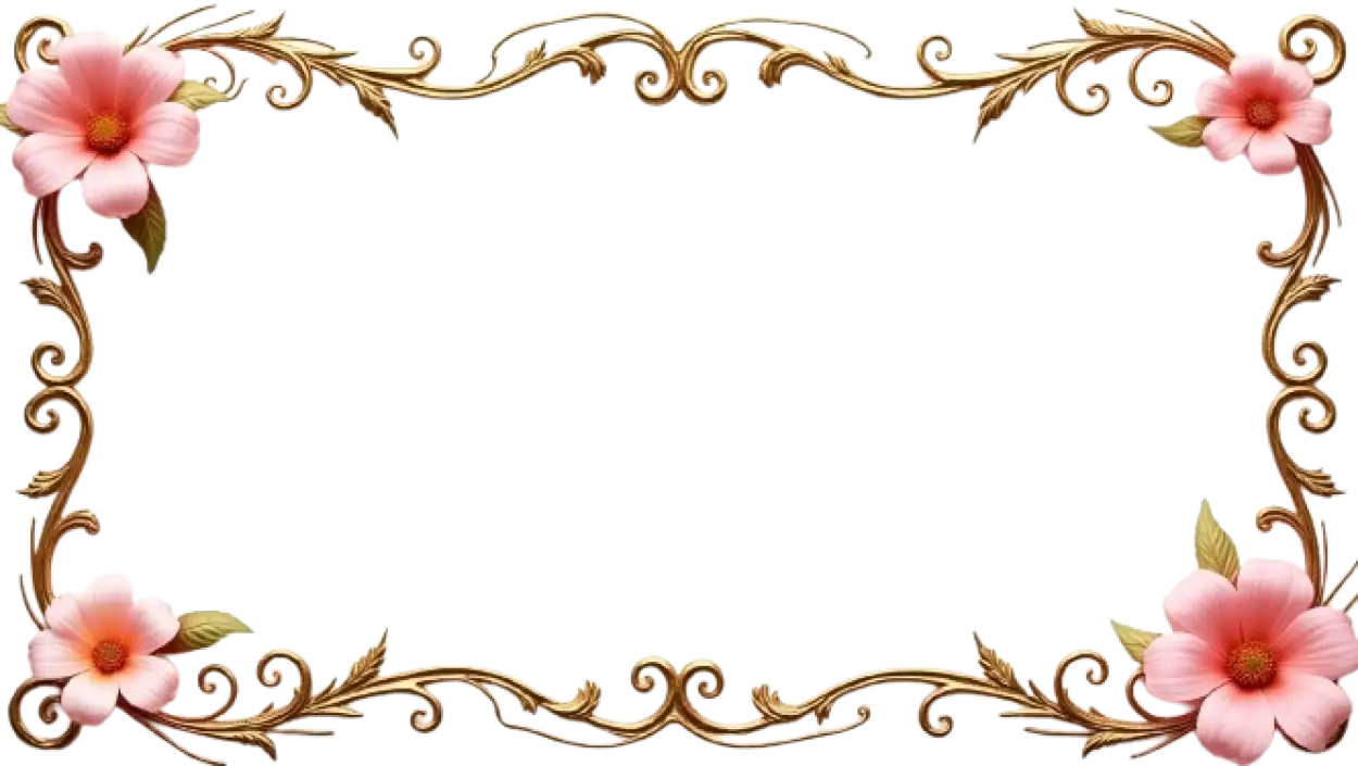 Flower Border For School Project - Royalty Free Flower Border Image | Pngmagic Free Download Flower Border For School Project - High Quality Flower Border Background