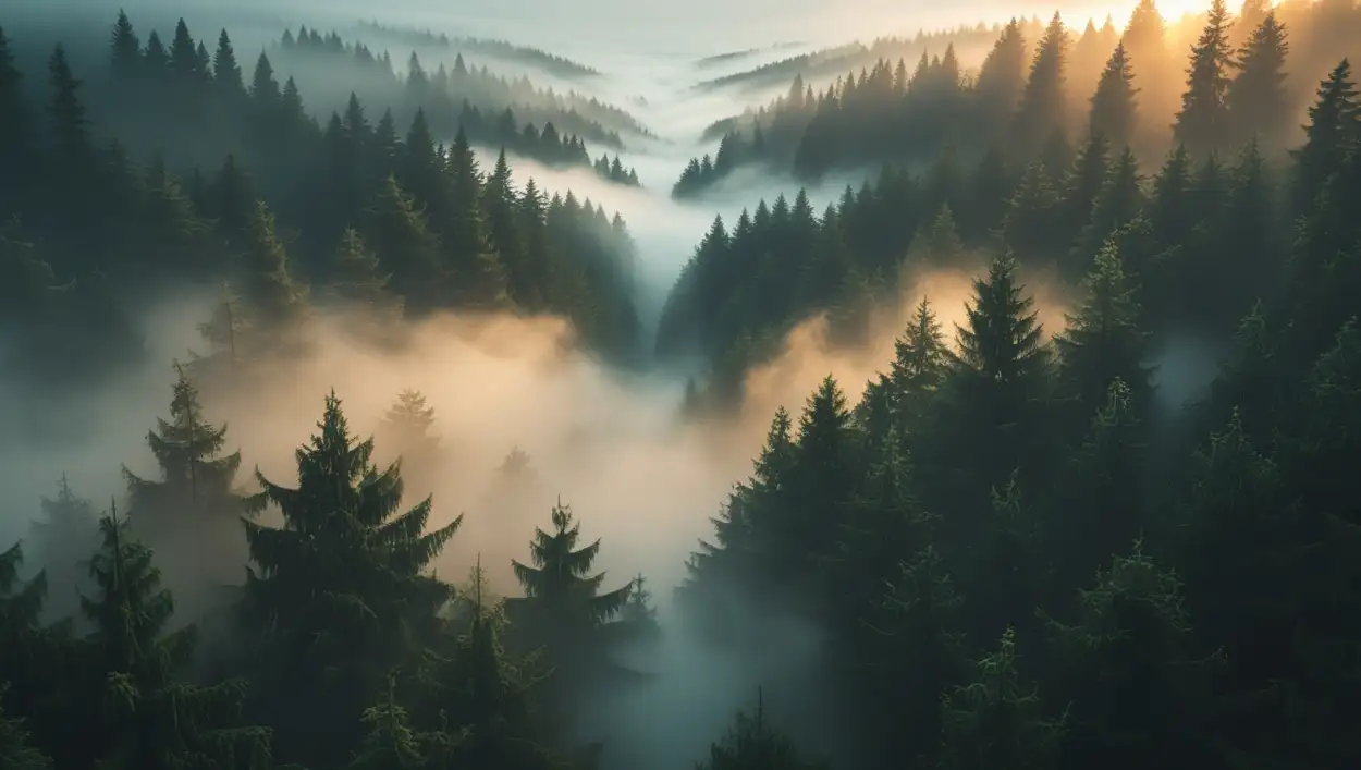 Free Download Foggy Forest Background For Album Cover - High Quality Foggy Forest Nature Background Background