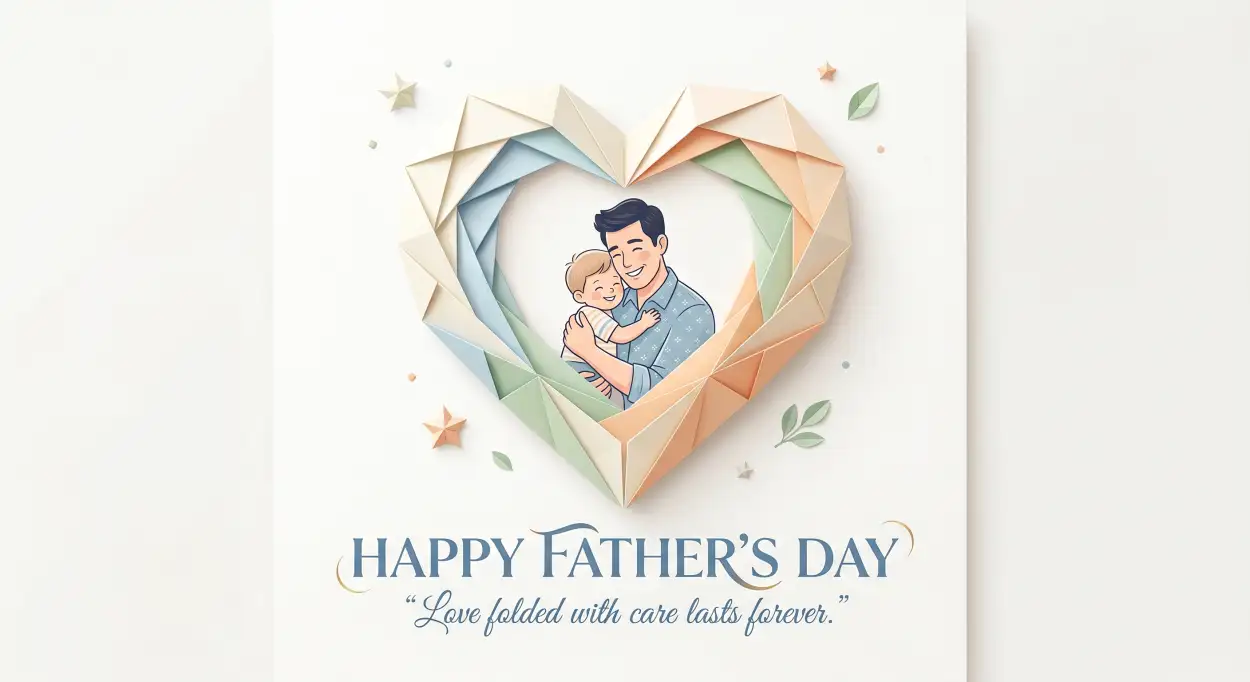 Free Download Folded Fathers Day Greeting Card Template - High Quality Happy Fathers Day Greeting Card Image
