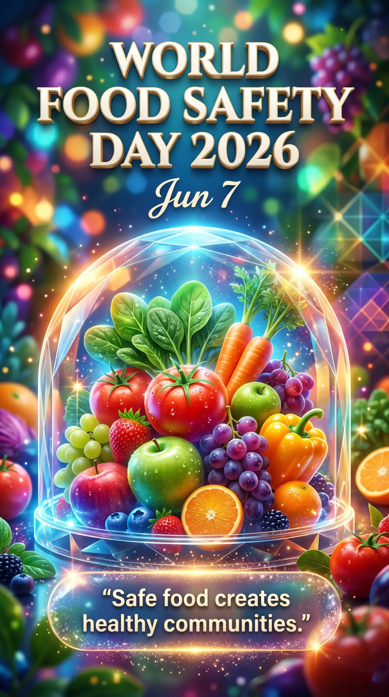 Free Download Food Safety Awareness Poster For Schools 2026 - High Quality World Food Safety Day 2026 Image