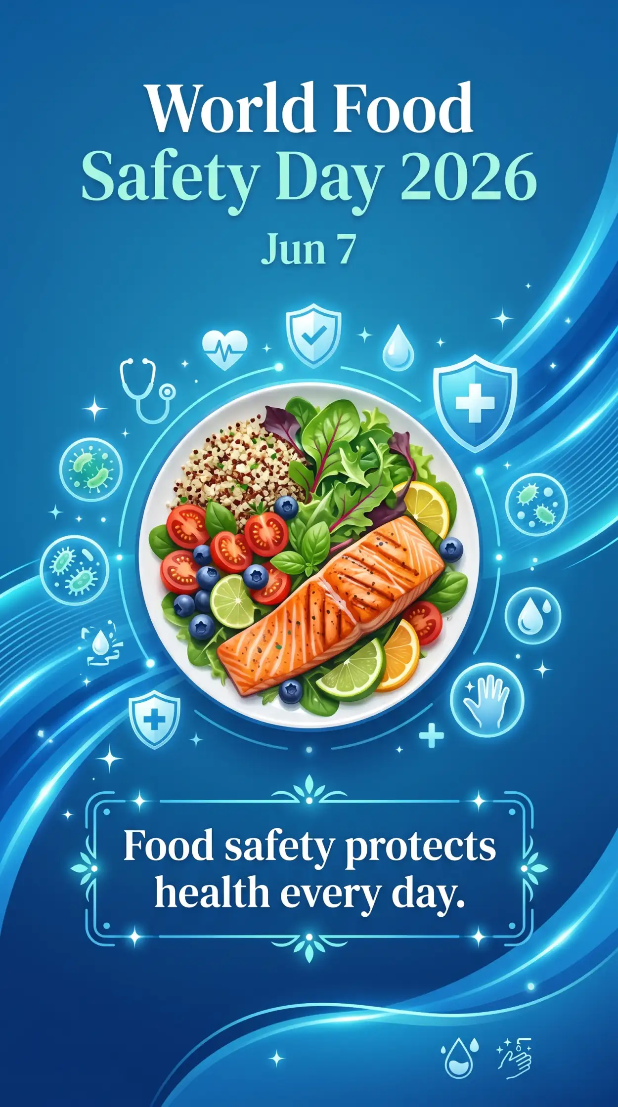 Free Download Food Safety Slogan Poster Images - High Quality World Food Safety Day 2026 Image