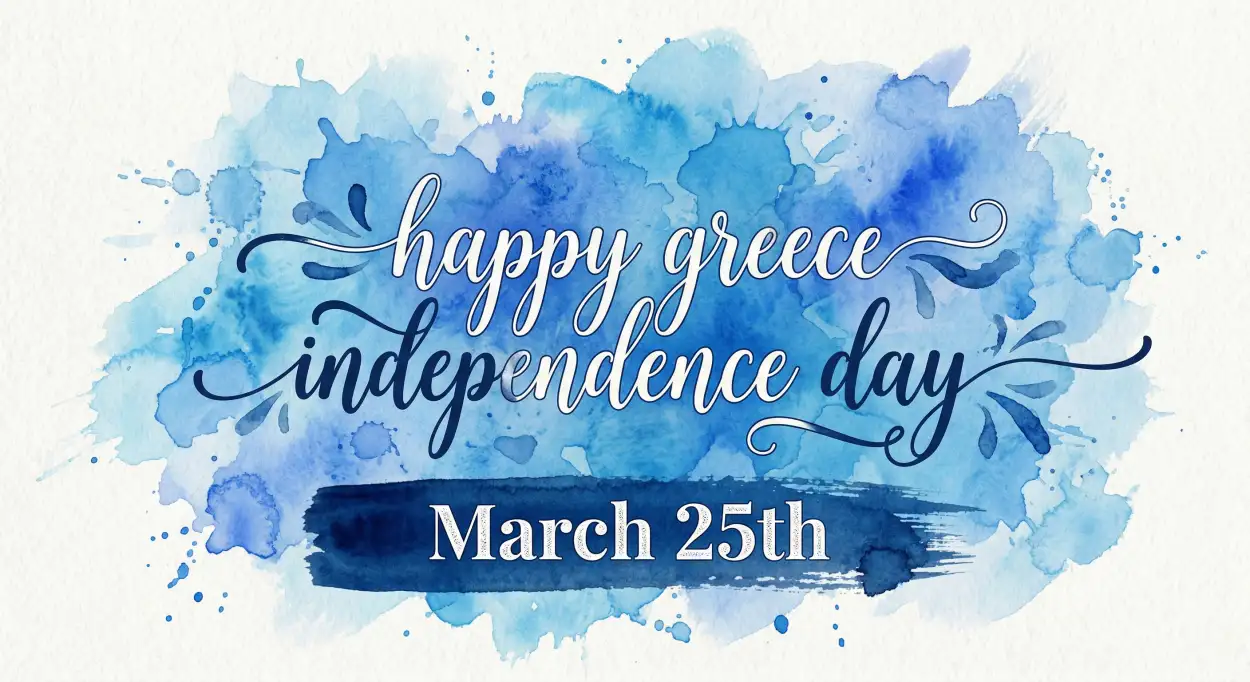 Free Download Free Greek Independence Day Graphics - High Quality Happy Greece Independence Day 2026 Image