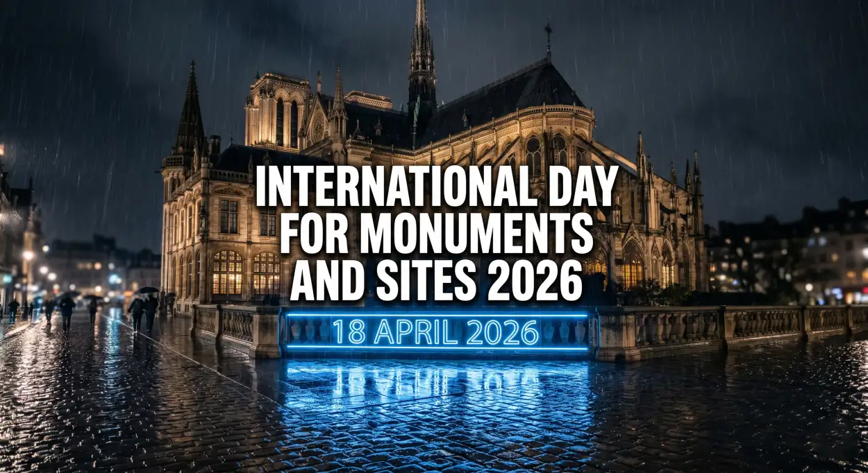 Free Download Free International Monuments Day 2026 Png Images Download - High Quality International Day For Monuments And Sites 2026 Transparent PNG