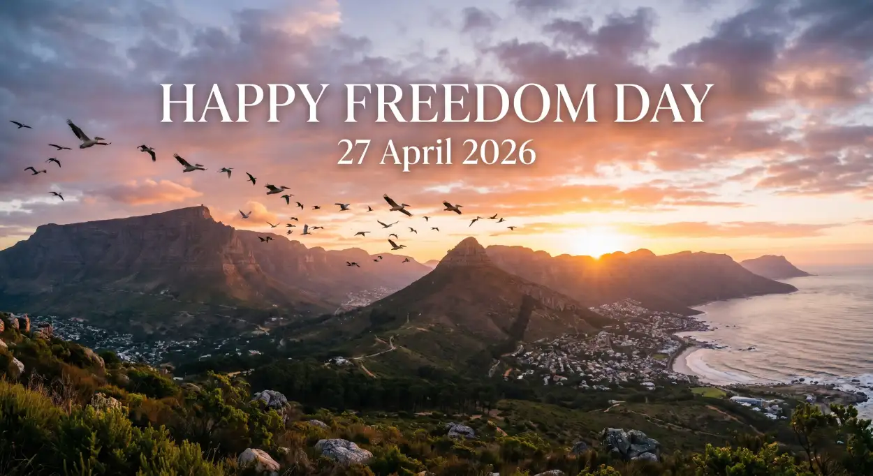 Free Download Freedom Day South Africa 2026 Banner Design Captions Quotes - High Quality Happy Freedom Day South Africa Wishes 2026 Image