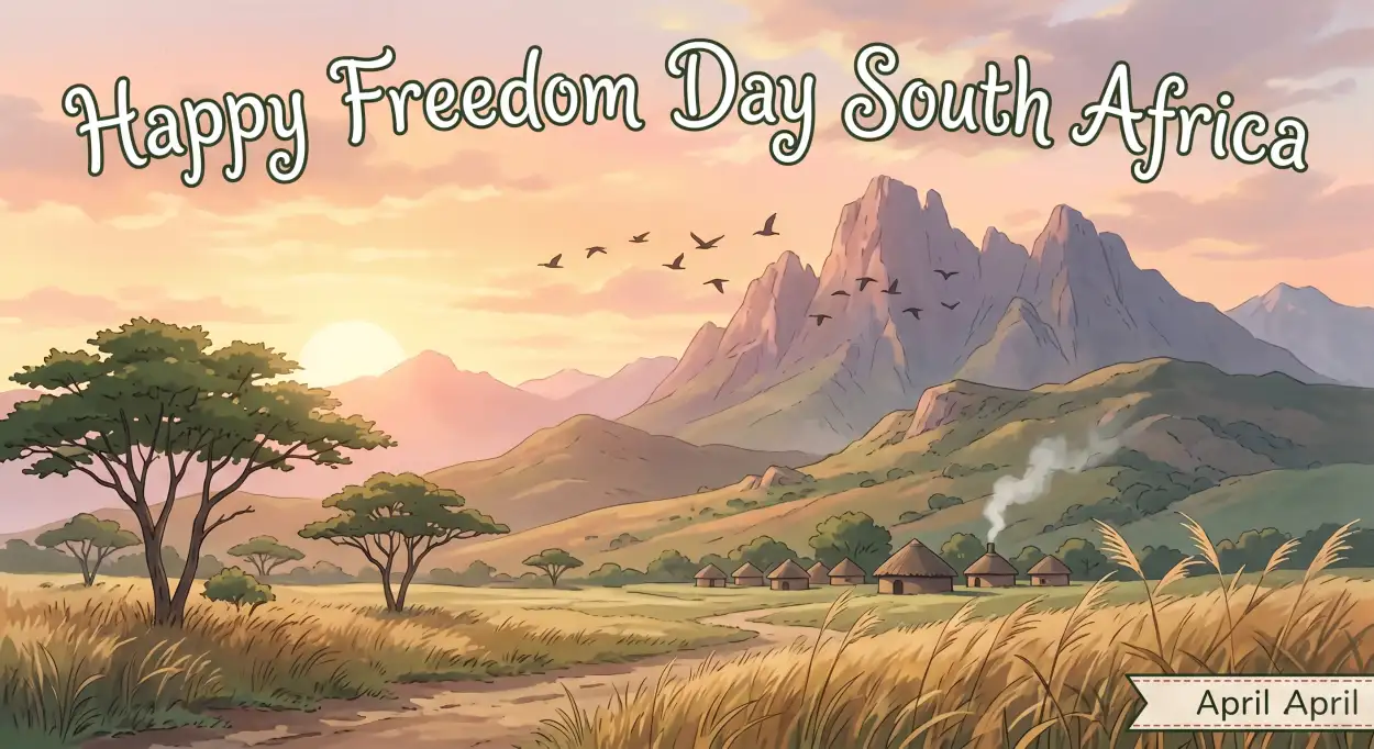 Free Download Freedom Day South Africa 2026 Png Images Captions - High Quality Happy Freedom Day South Africa Wishes 2026 Transparent PNG