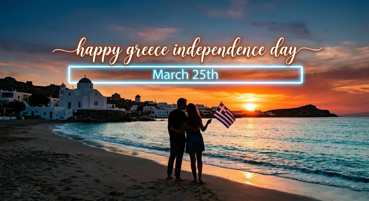 Free Download Freedom Quotes Greece Independence Day - High Quality Happy Greece Independence Day 2026 Image
