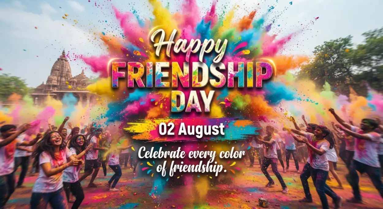 Free Download Friendship Day 2026 Colorful Background - High Quality Happy Friendship Day 2026 Background Image