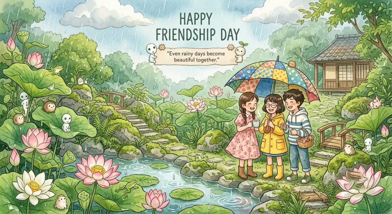 Free Download Friendship Day 2026 Cute Friendship Illustration - High Quality Happy Friendship Day 2026 Image