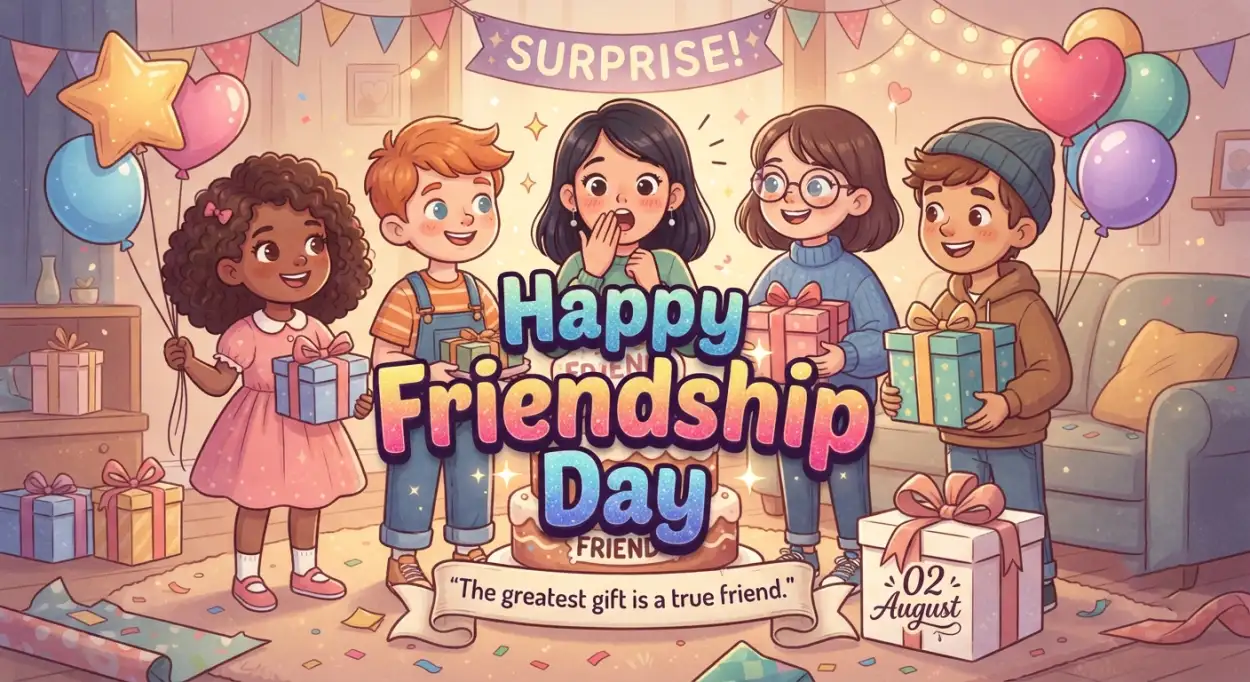 Free Download Friendship Day 2026 Digital Illustration - High Quality Happy Friendship Day 2026 Image