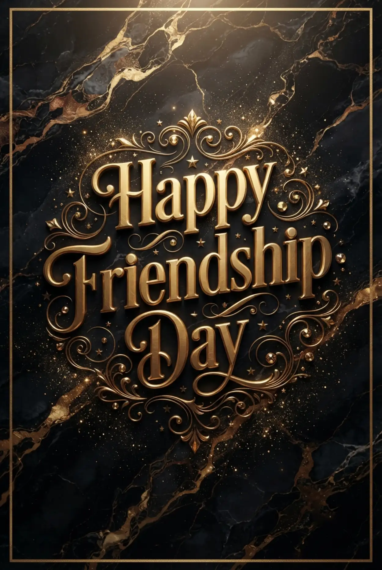 Free Download Friendship Day 2026 Golden Typography - High Quality Happy Friendship Day 2026 Image