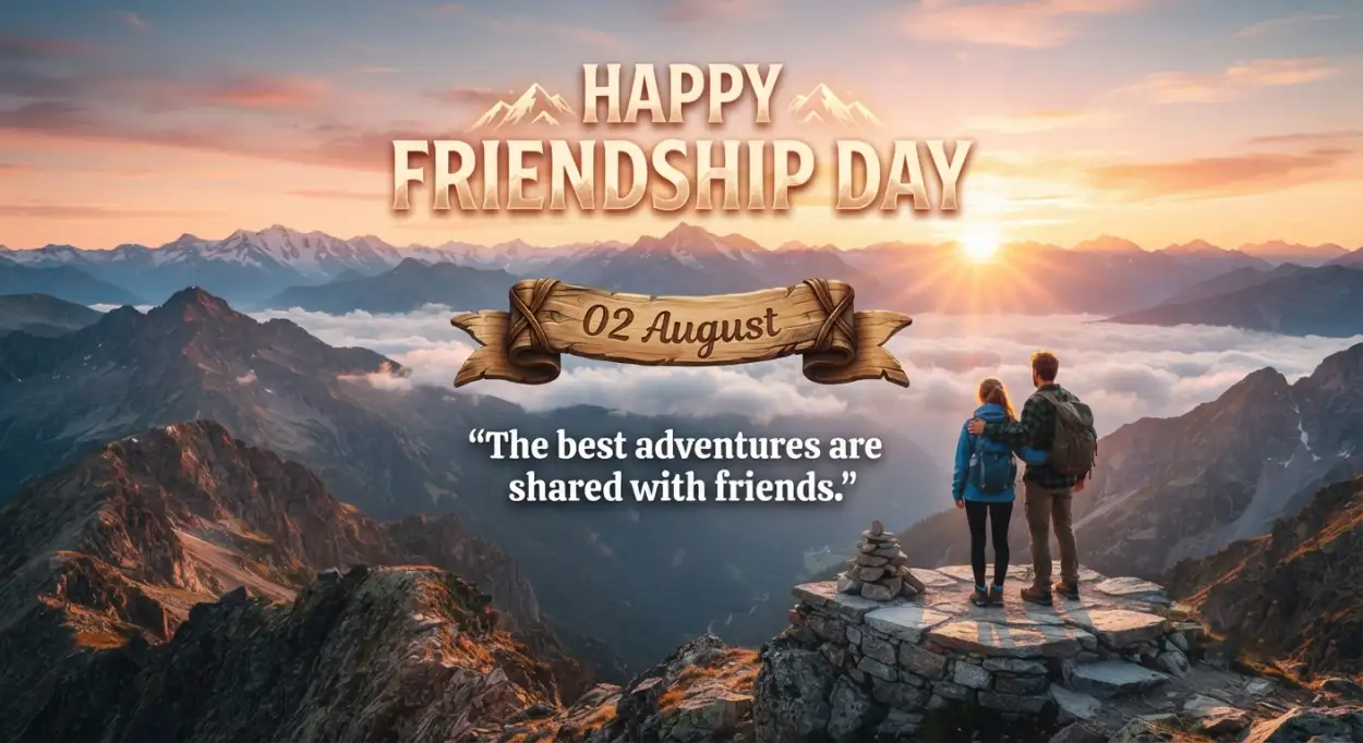 Free Download Friendship Day 2026 Inspirational Quotes - High Quality Happy Friendship Day 2026 Image