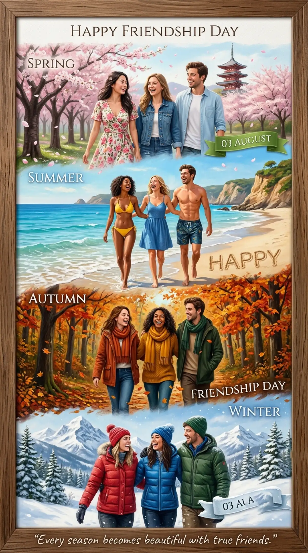 Free Download Friendship Day 2026 Vertical Story Template - High Quality Happy Friendship Day 2026 Image