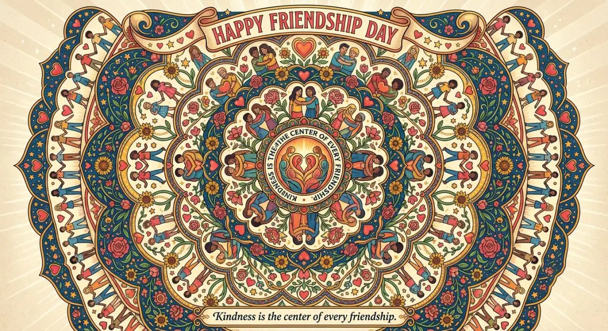 Free Download Friendship Day 2026 Vintage Design - High Quality Happy Friendship Day 2026 Image