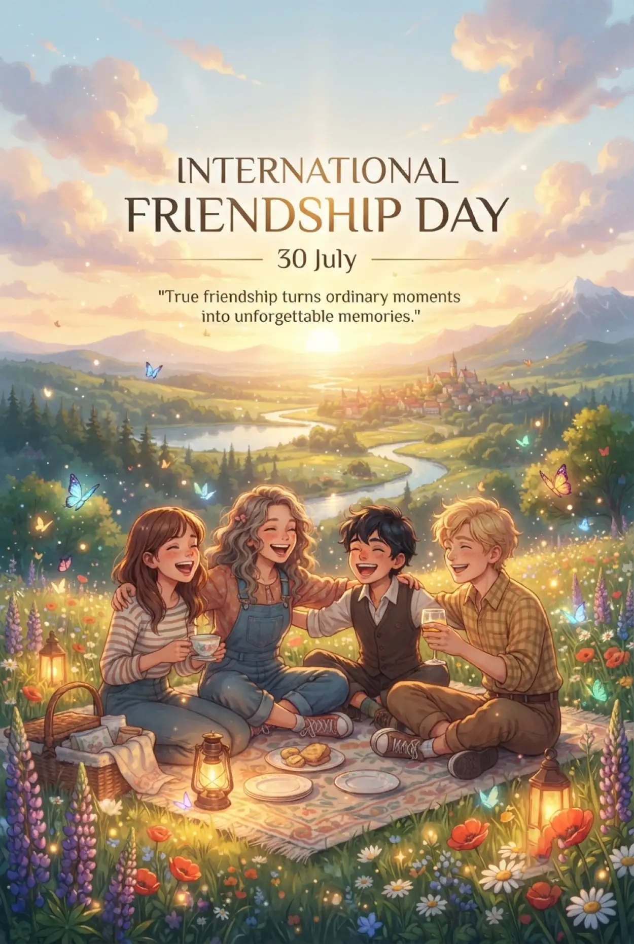 Free Download Friendship Day Picnic Celebration Artwork - High Quality International Friendship Day Image