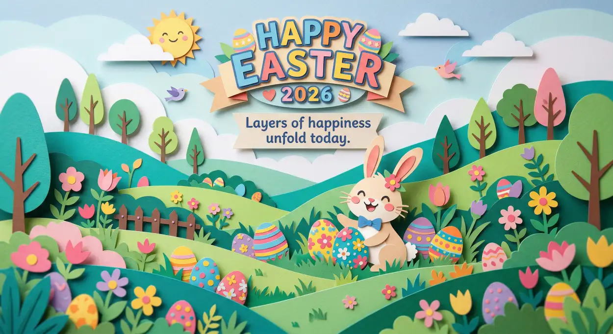 Free Download Fun Happy Easter 2026 Messages For Children - High Quality Happy Easter 2026 Image