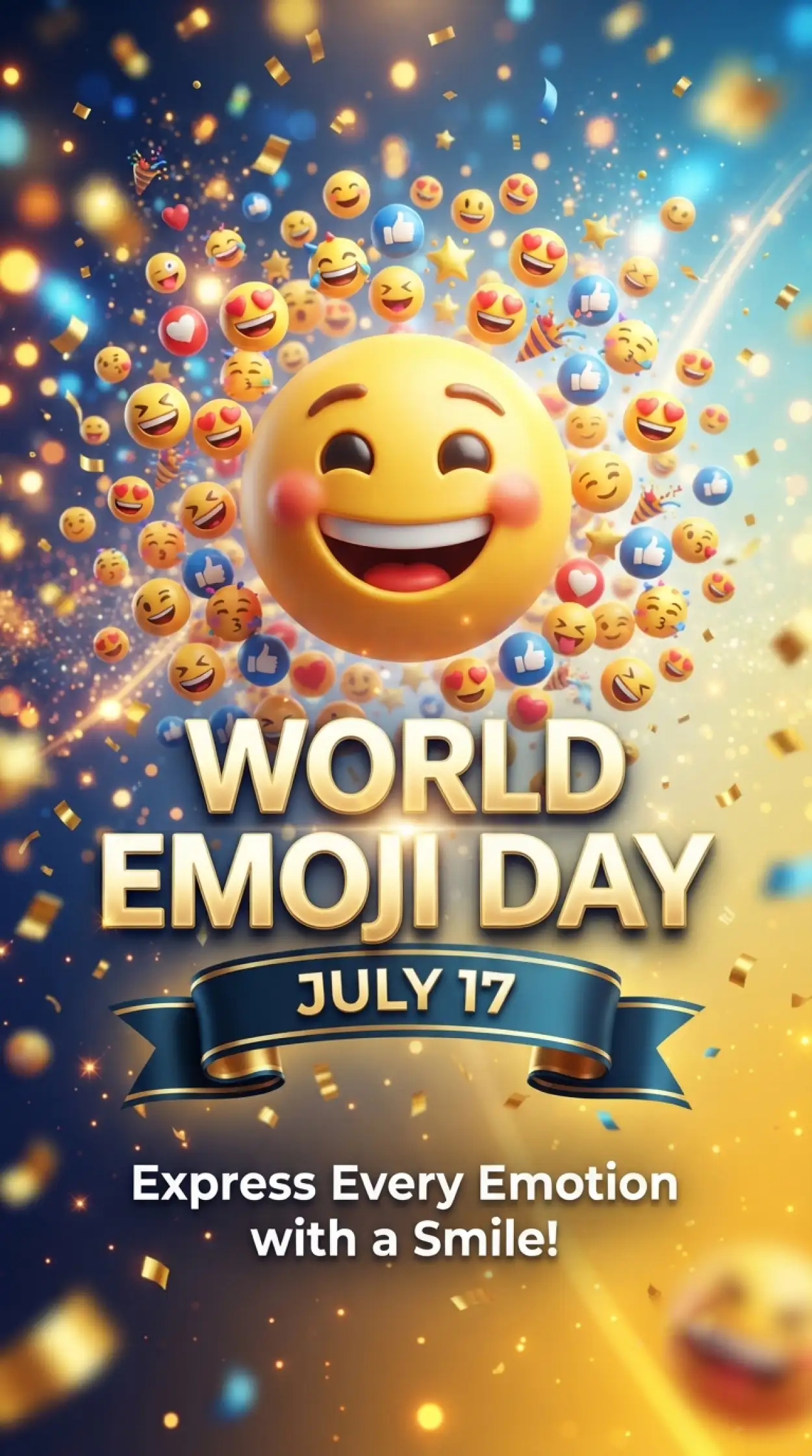 Free Download Funny Emojis For World Emoji Day - High Quality World Emoji Day 2026 Image