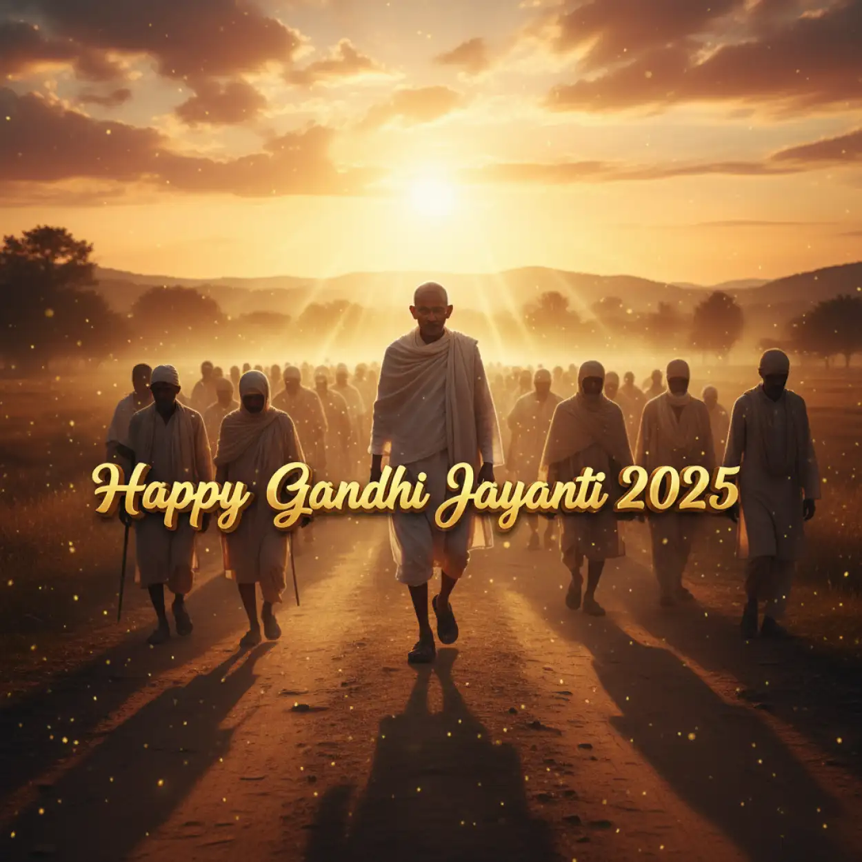 Free Download Gandhi Jayanti 2025 Drawing Ideas For Kids - High Quality Happy Gandhi Jayanti 2025 Background