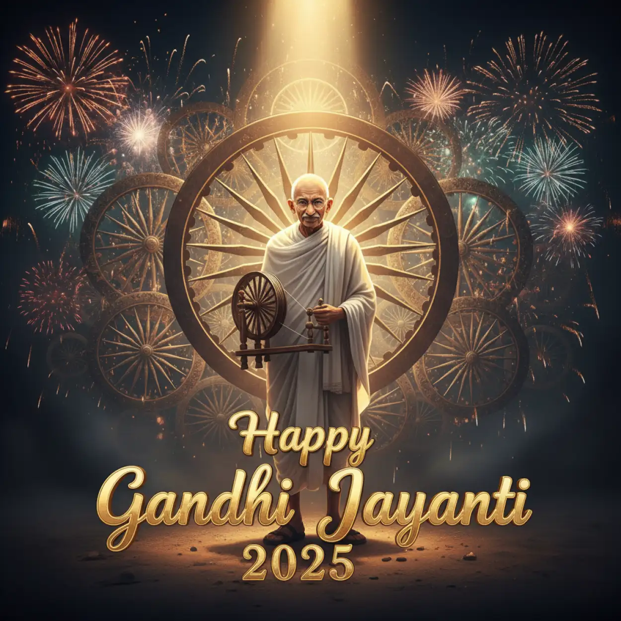 Free Download Gandhi Jayanti 2025 GIF Images Free Download - High Quality Happy Gandhi Jayanti 2025 Background