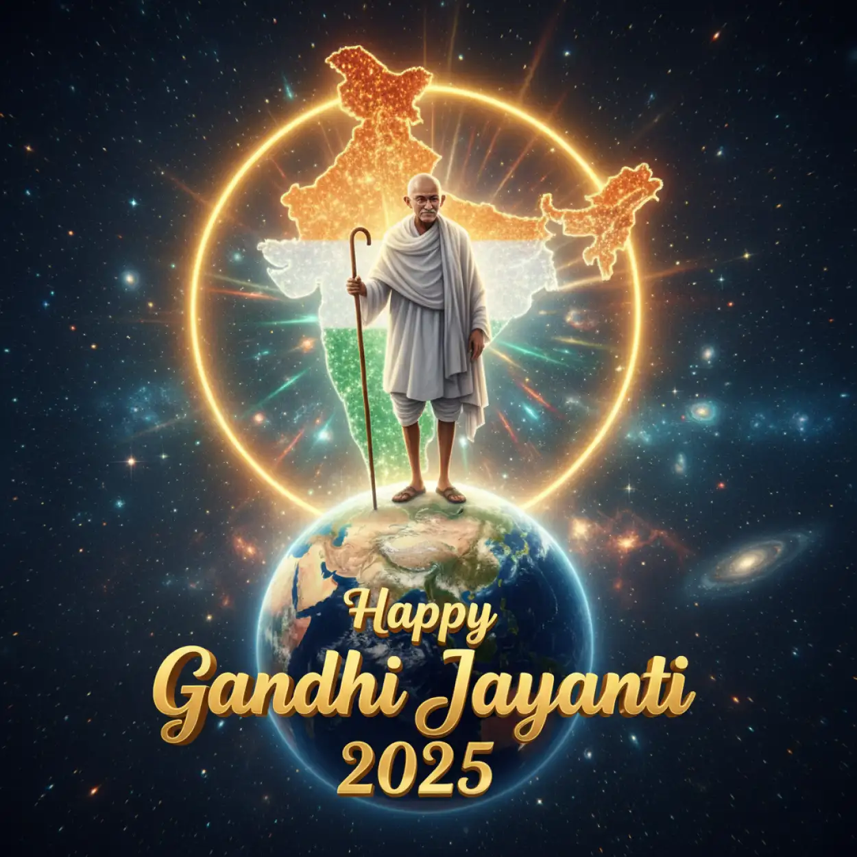 Free Download Gandhi Jayanti 2025 Logo Design Free - High Quality Happy Gandhi Jayanti 2025 Background
