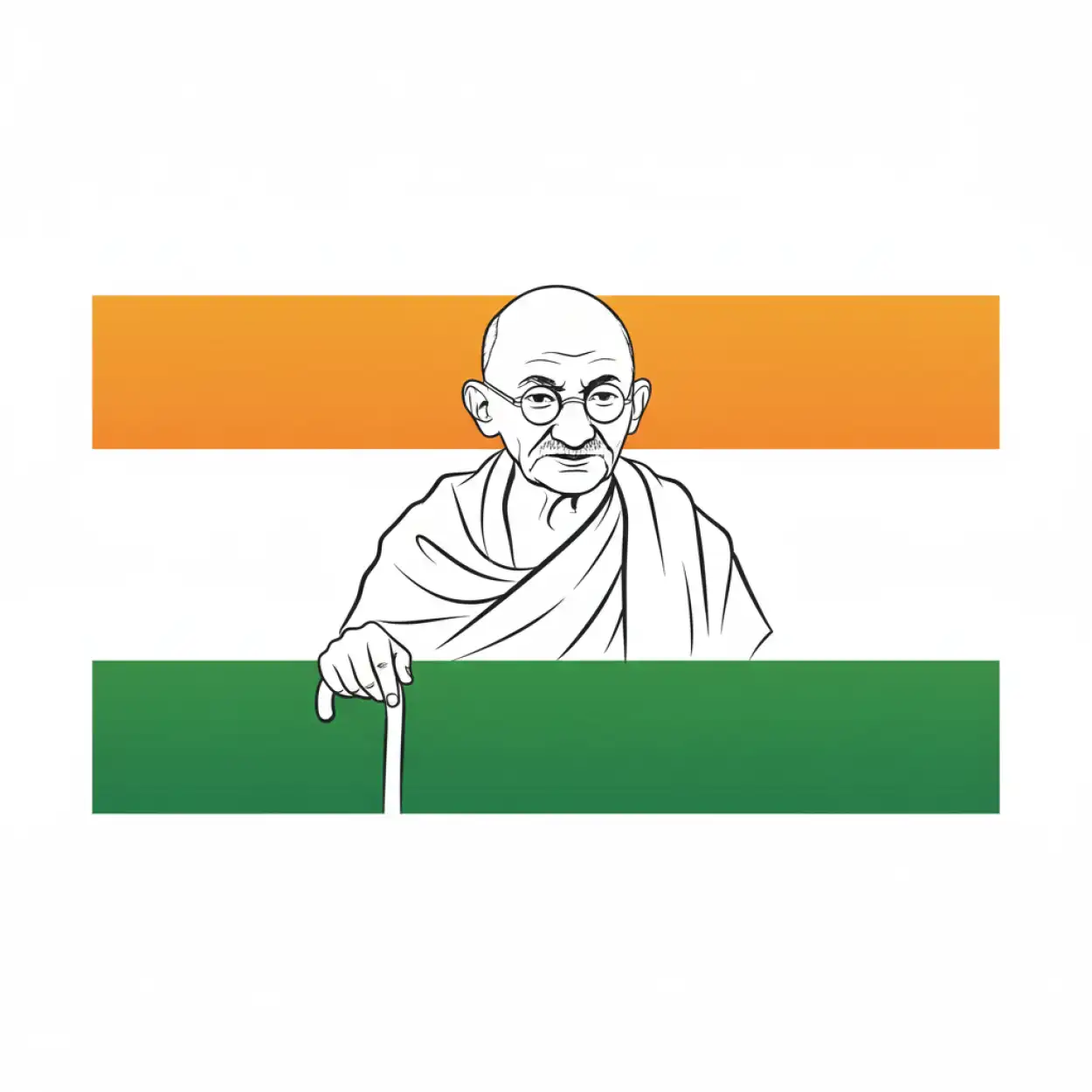Free Download Gandhi Ji Hd Png Without Background Free - High Quality Mahatma Gandhi Background Transparent PNG
