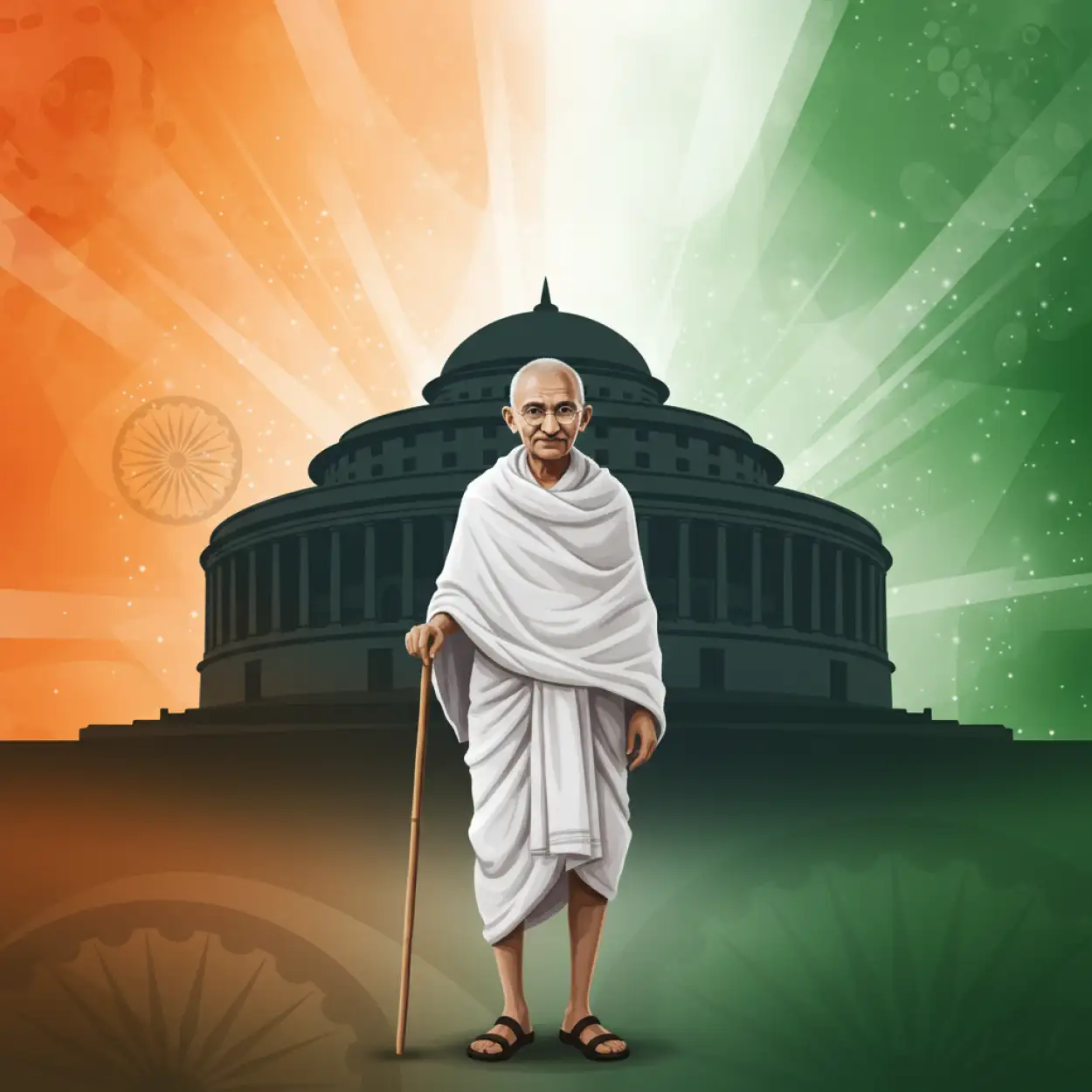 Free Download Gandhi Ji Sketch Transparent Background Png - High Quality Mahatma Gandhi Background PNG Image