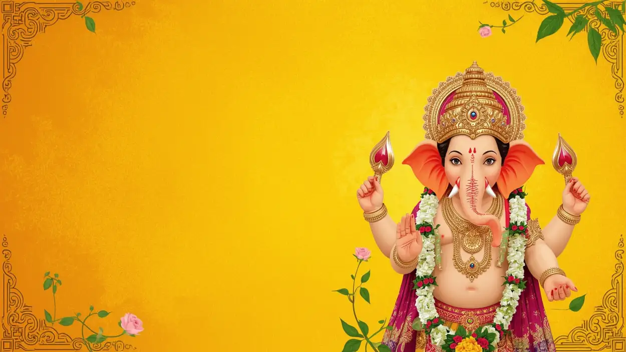 Free Download Ganesh Utsav Flex Banner Background - High Quality Flex Banner Background