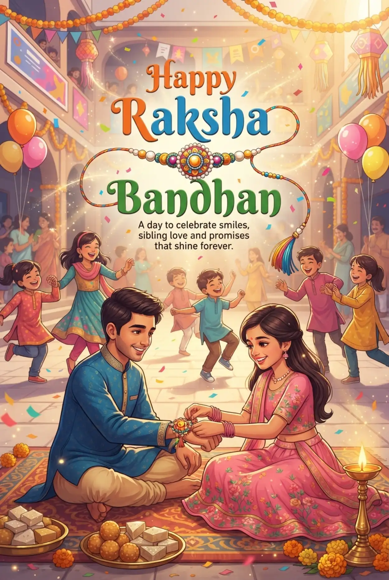 Free Download Gemini_generated_image_2no49h2no49h2no4 2 - High Quality Happy Raksha Bandhan Wishes For Children Image