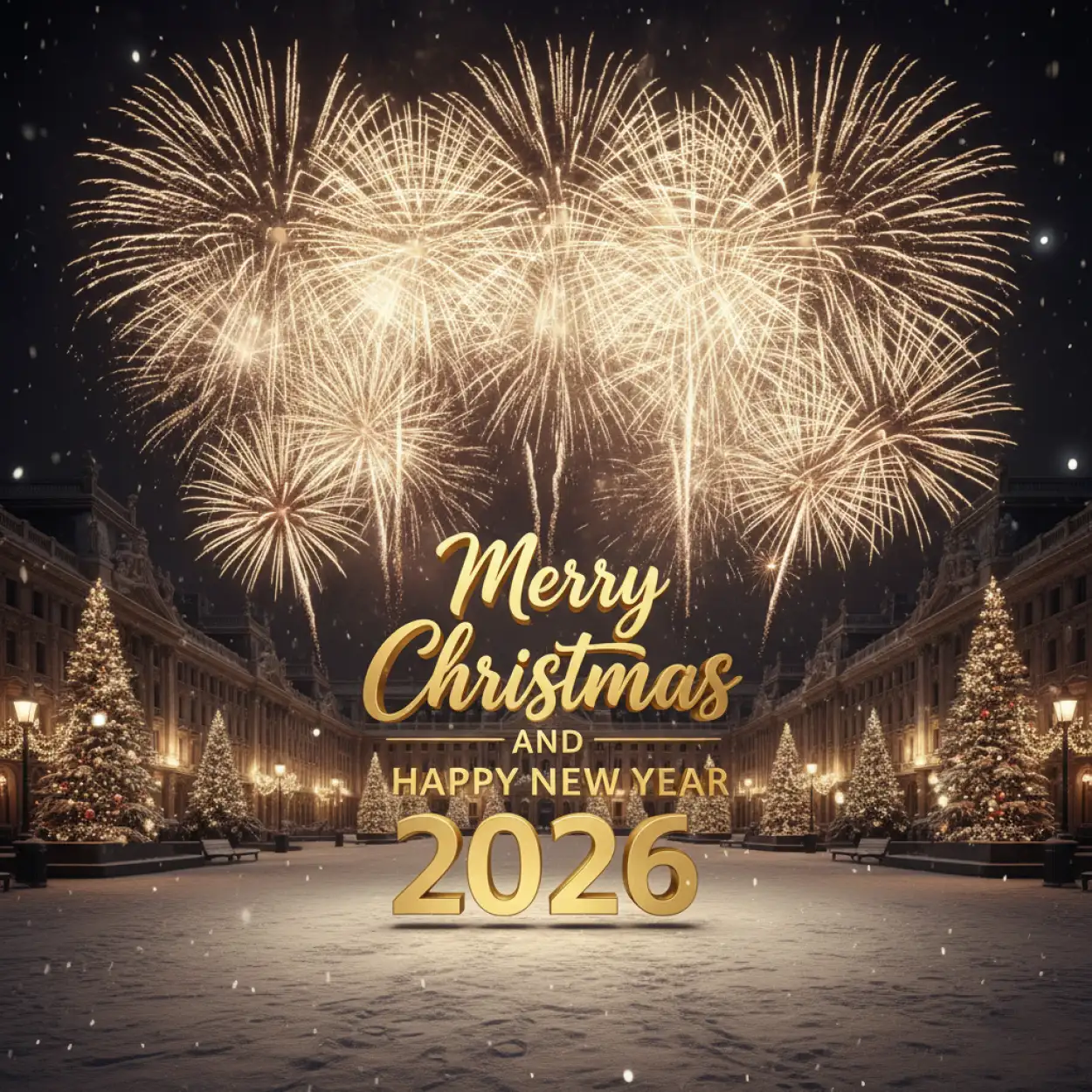 Free Download Merry Christmas And Happy New Year 2026 Silver Text Background - High Quality Merry Christmas And Happy New Year 2026 Background