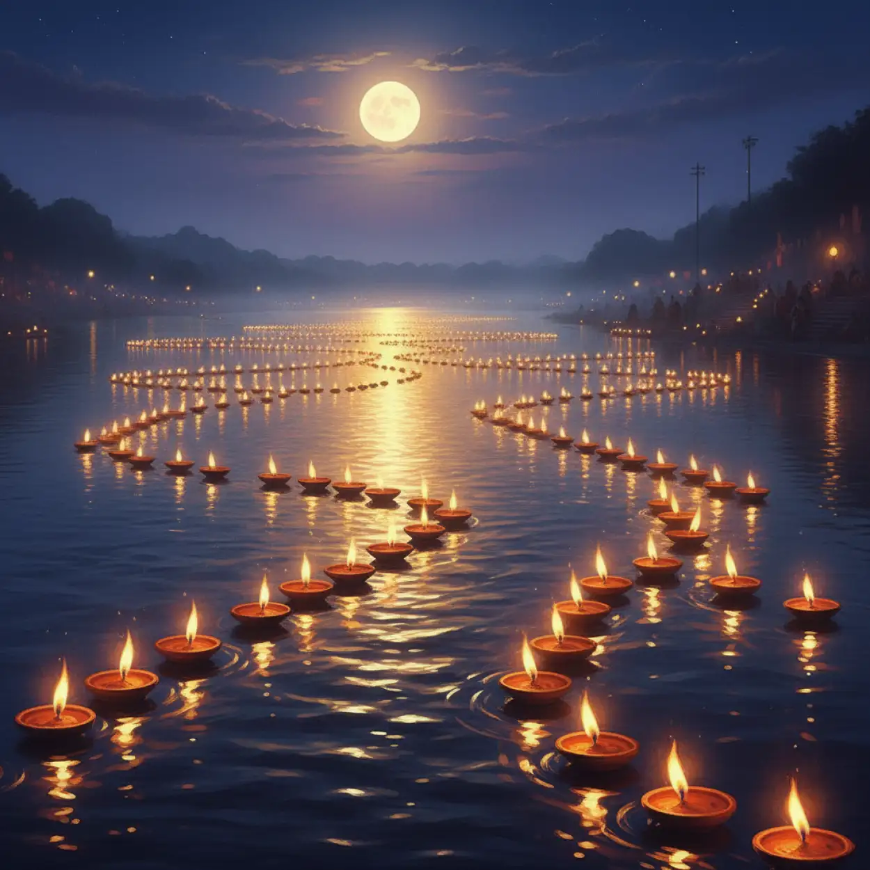 Free Download Ghat Scene Chhath Puja Background In Morning Light - High Quality Chhath Puja Background Background Image