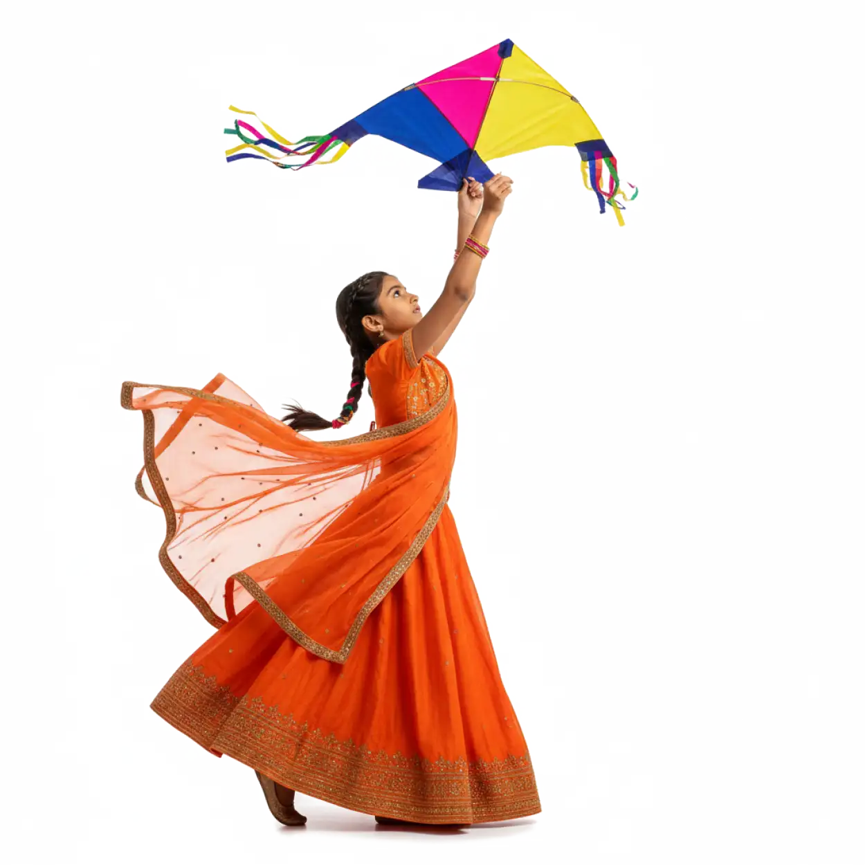 Free Download Girl Flying Kite Png Transparent - High Quality Kite Flying Png Transparent PNG