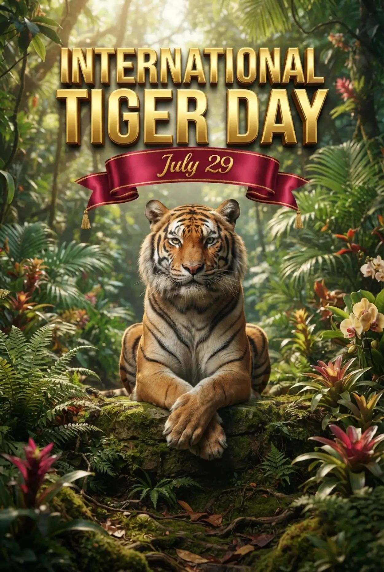 Free Download Global Tiger Day 2026 Poster - High Quality International Tiger Day 2026 Image