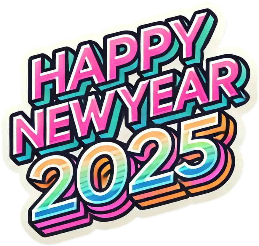Glowing Happy New Year 2025 Text Png Designs - Royalty Free Happy New Year Text PNG Image | Pngmagic Free Download Glowing Happy New Year 2025 Text Png Designs - High Quality Happy New Year Text PNG PNG Image