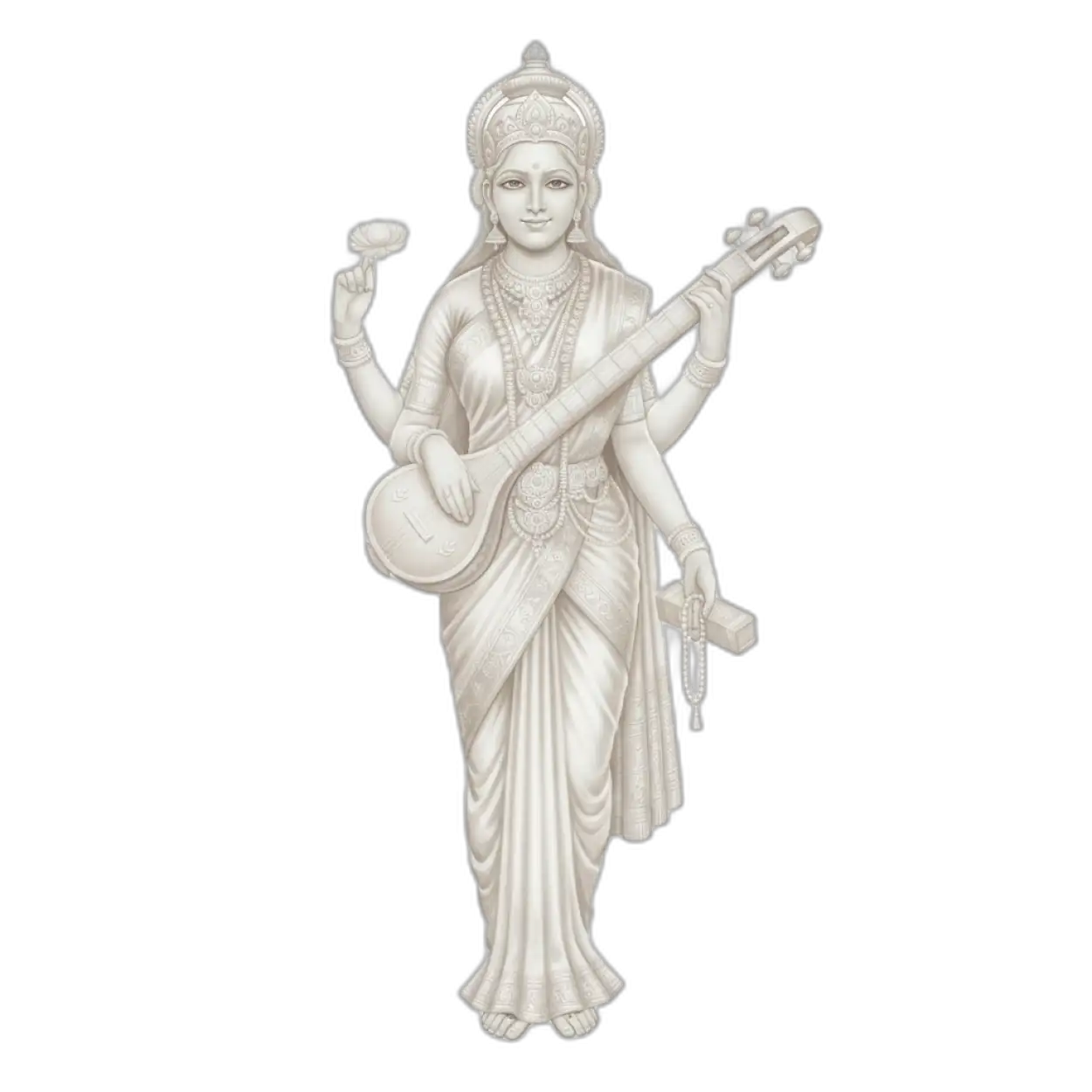 Free Download Goddess Saraswati Png Printable - High Quality Saraswati Png Transparent PNG