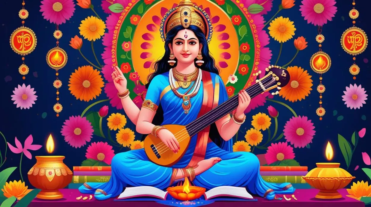 Goddess Saraswati Wallpaper For Saraswati Puja Celebration - Royalty Free Saraswati Puja Wallpapers Image | Pngmagic Free Download Goddess Saraswati Wallpaper For Saraswati Puja Celebration - High Quality Saraswati Puja Wallpapers Background