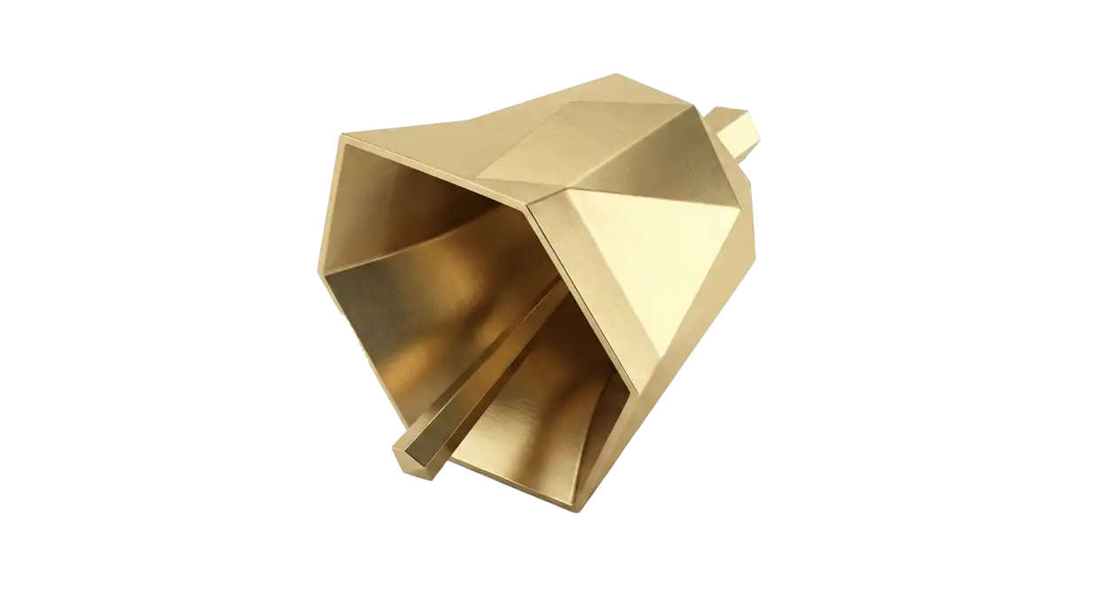 Free Download Golden Jingle Bells Png Transparent - High Quality Christmas Bell Png PNG Image