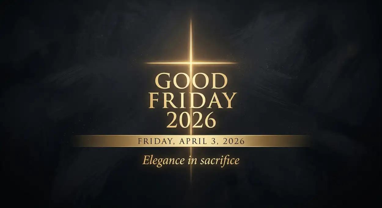 Free Download Good Friday Typography Black Png - High Quality Good Friday 2026 Transparent PNG