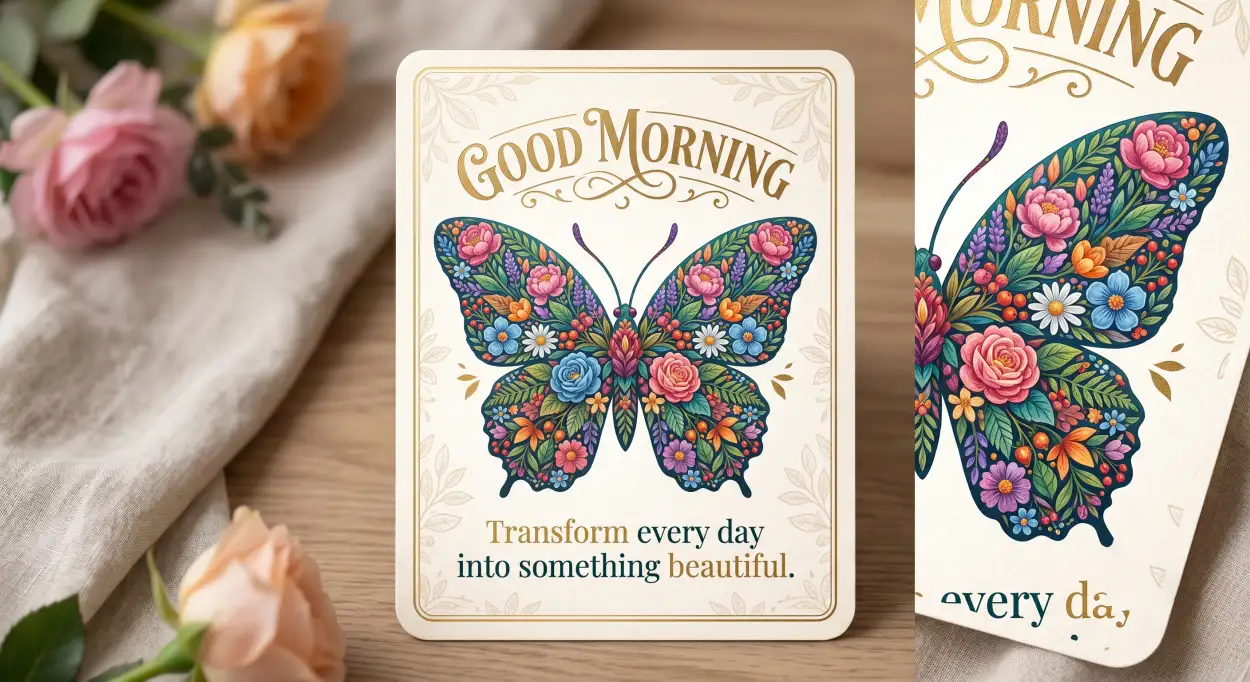 Free Download Good Morning Blessings With Butterflies - High Quality Good Morning Blessings Image