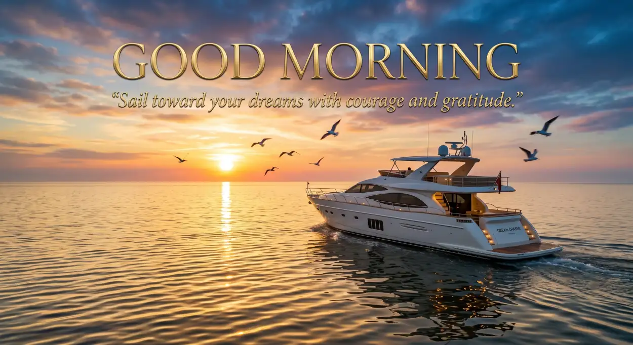 Free Download Good Morning Blessings With Ocean View - High Quality Good Morning Blessings Image