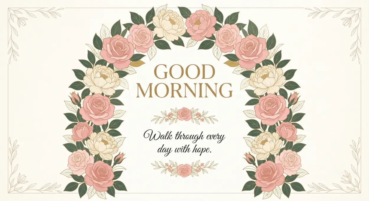 Free Download Good Morning Blessings With Roses - High Quality Good Morning Blessings Image