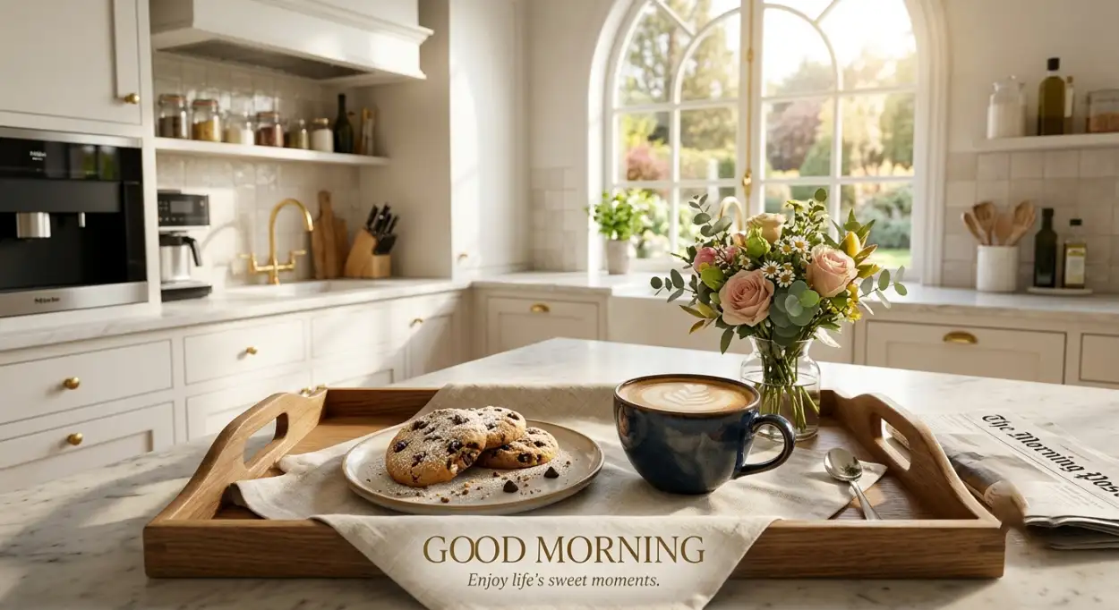 Free Download Good Morning Coffee With Flowers - High Quality Good Morning Coffee Image