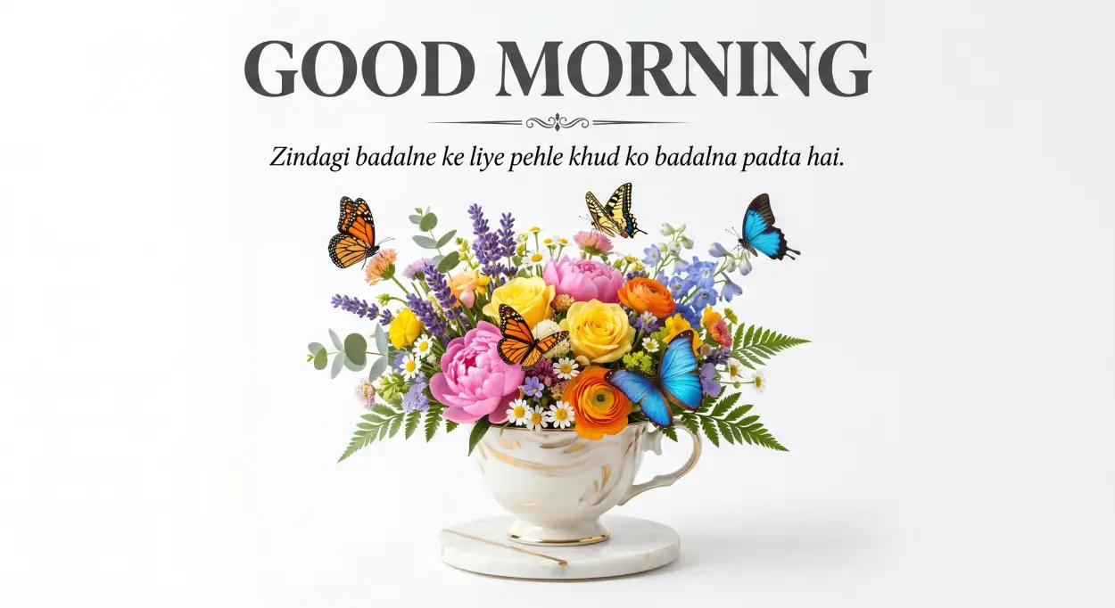 Free Download Good Morning Flowers And Coffee Ai Generated Images - High Quality Good Morning Flowers And Coffee Image
