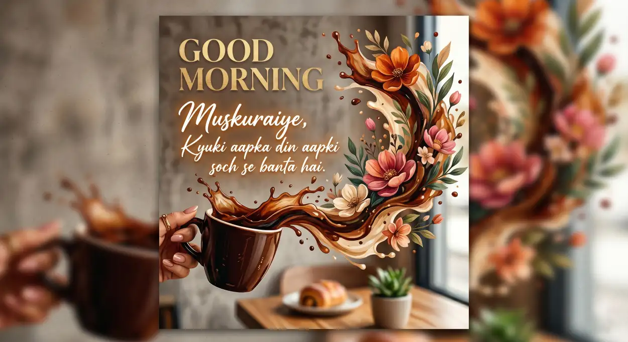 Free Download Good Morning Flowers And Coffee Creative Artwork - High Quality Good Morning Flowers And Coffee Image