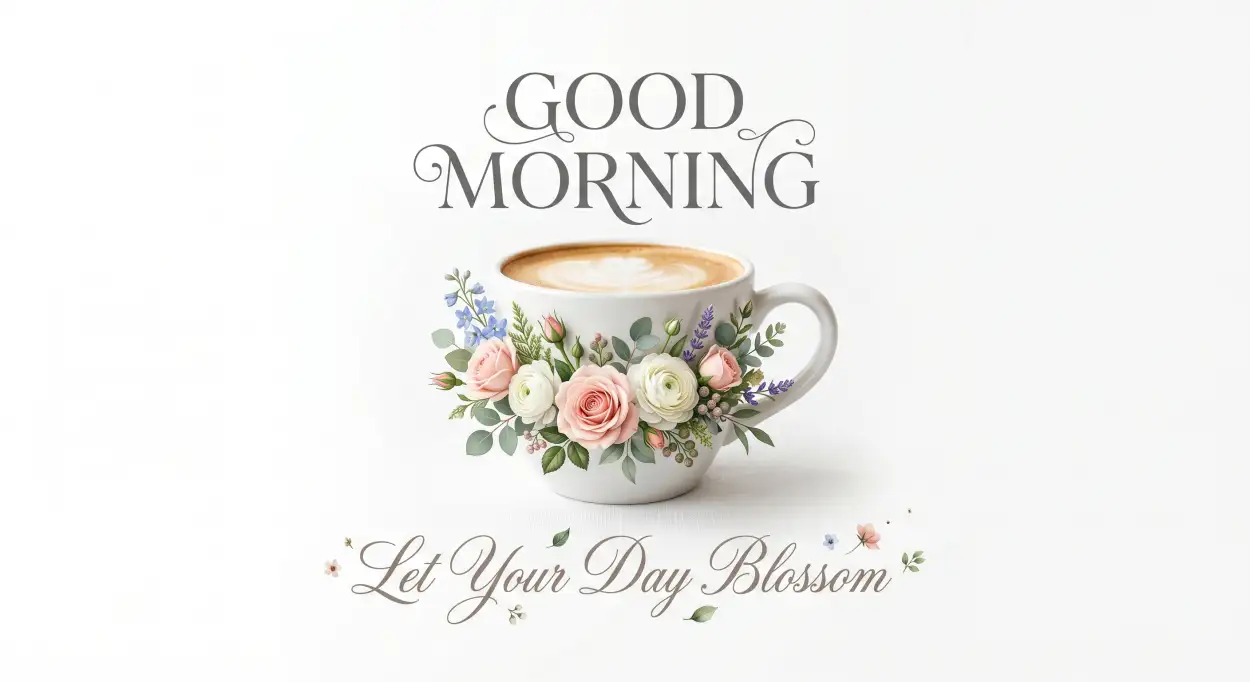 Free Download Good Morning Flowers And Coffee Free Download - High Quality Good Morning Flowers And Coffee Image