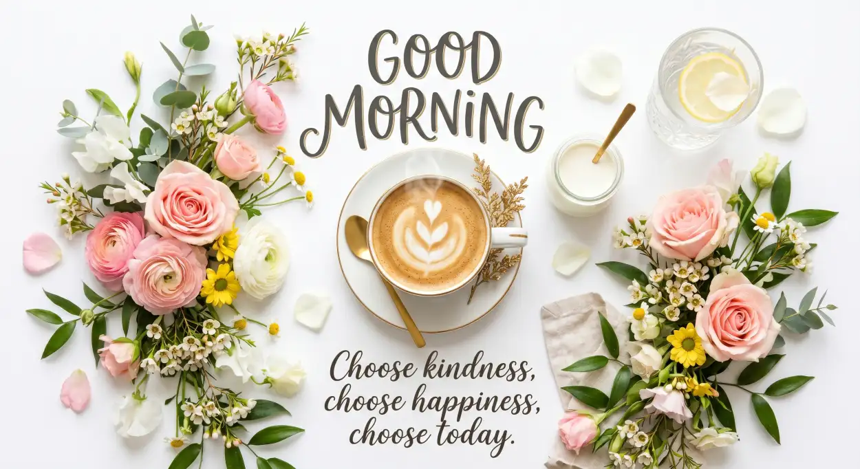 Free Download Good Morning Flowers And Coffee Positive Vibes Images - High Quality Good Morning Flowers And Coffee Image