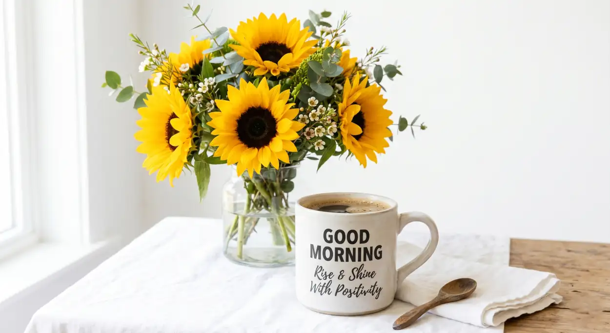 Free Download Good Morning Flowers And Coffee Stock Photos - High Quality Good Morning Flowers And Coffee Image