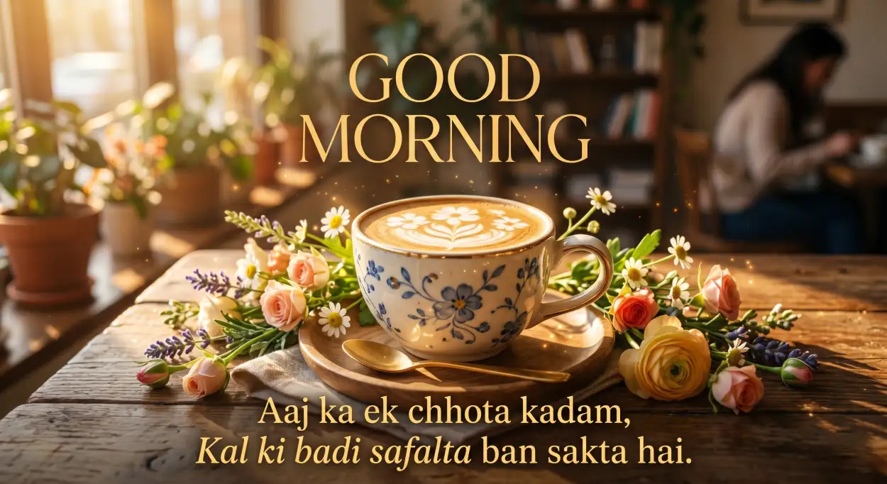 Free Download Good Morning Flowers And Coffee Winter Cozy Morning Scene - High Quality Good Morning Flowers And Coffee Image