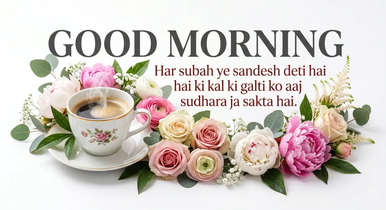 Free Download Good Morning Flowers And Coffee With Morning Dew - High Quality Good Morning Flowers And Coffee Image