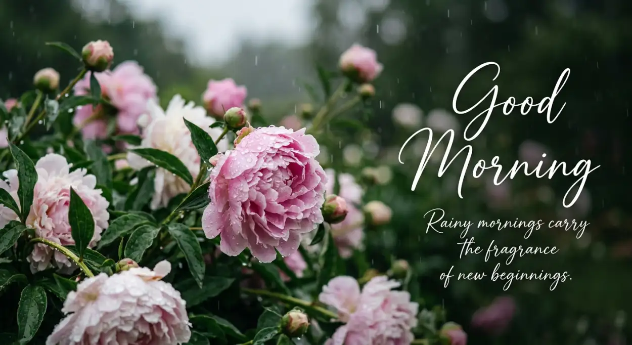 Free Download Good Morning Flowers And Rain Drops 2 - High Quality Good Morning With Flowers Image