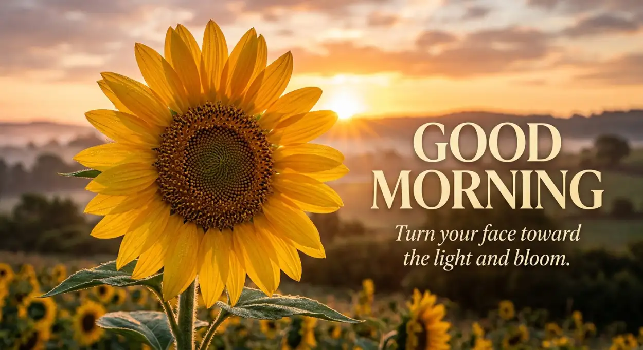 Free Download Good Morning Flowers And Sunrise - High Quality Good Morning With Flowers Image